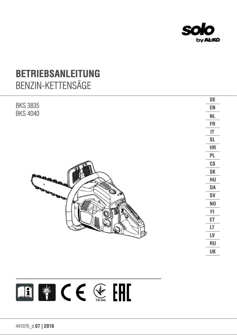 Página nº 1 - Manual de usuario AL-KO BKS 4040