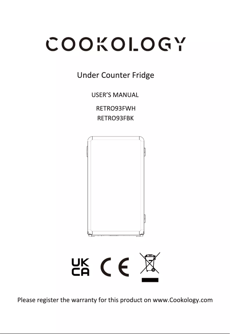 Página 1 del manual Manual de usuario Cookology RETRO93FWH