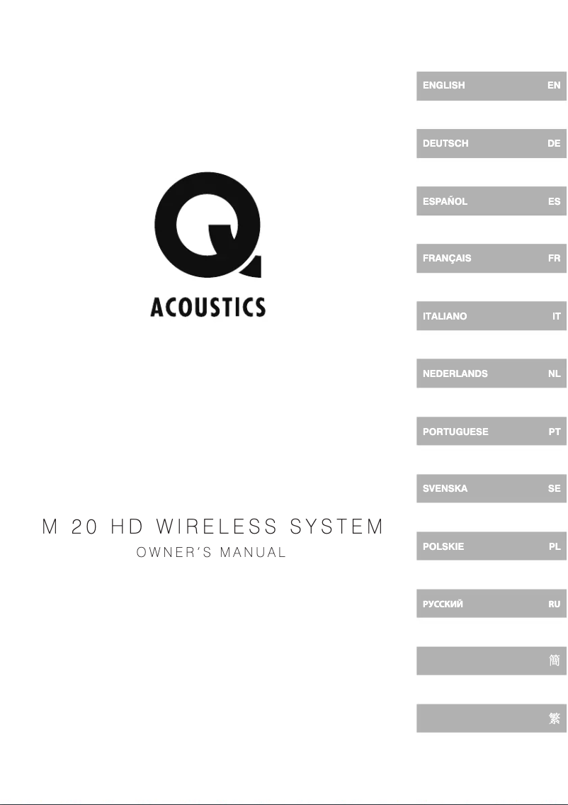 Imagen de la primera página del manual del dispositivo M20 HD