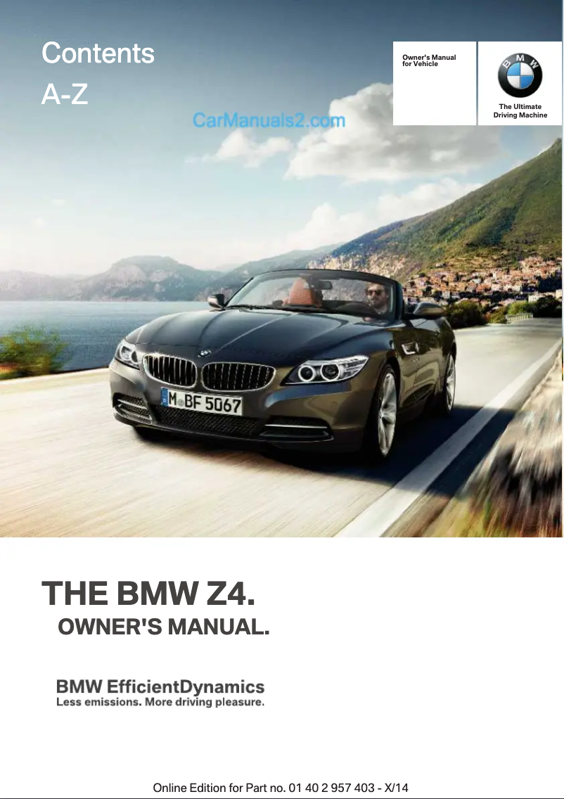 Página 1 del manual Manual de usuario BMW Z4 sDrive35i (2016)