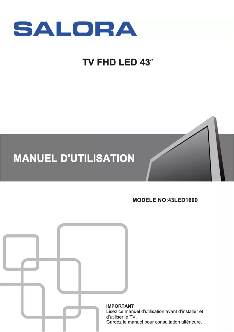 Página 1 del manual Manual de usuario Salora 43LED1600