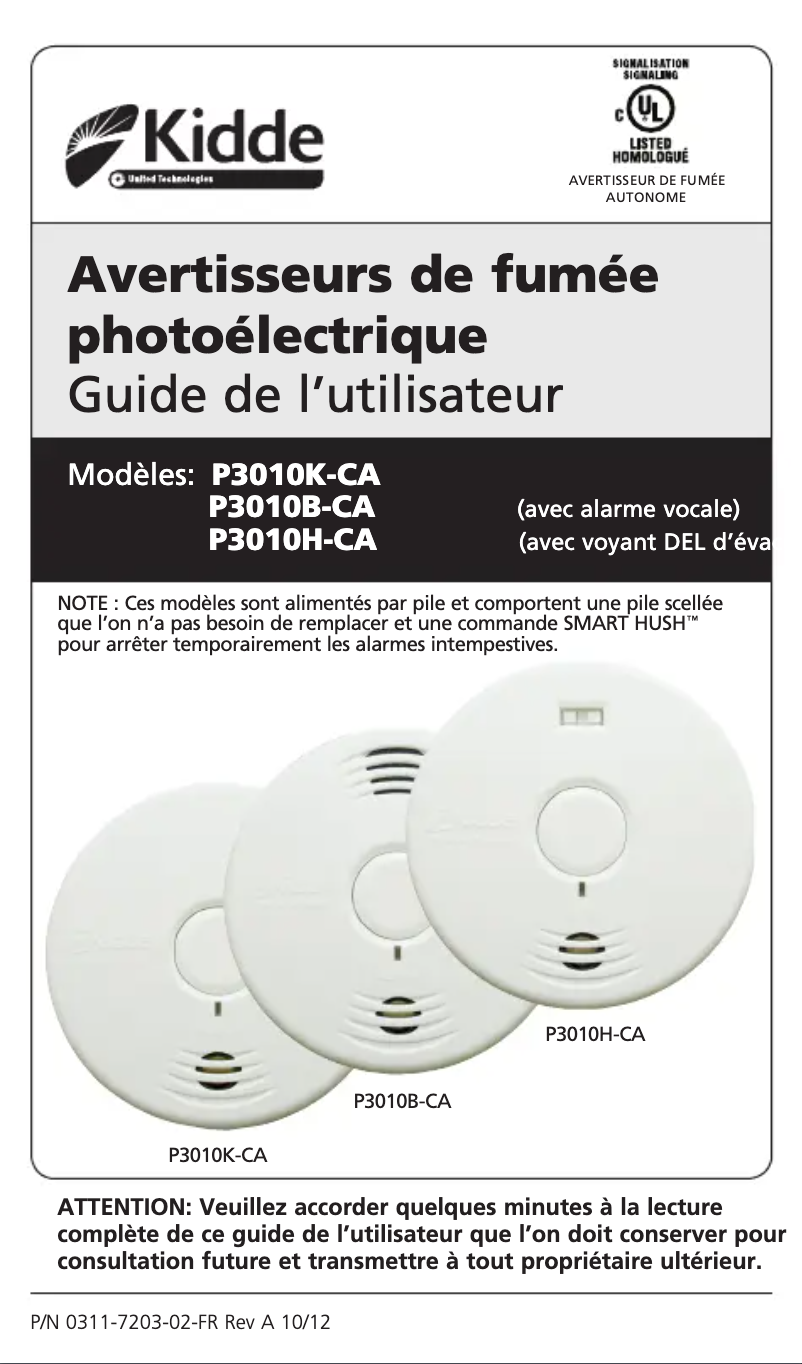 Imagen de la primera página del manual del dispositivo P3010K-CA