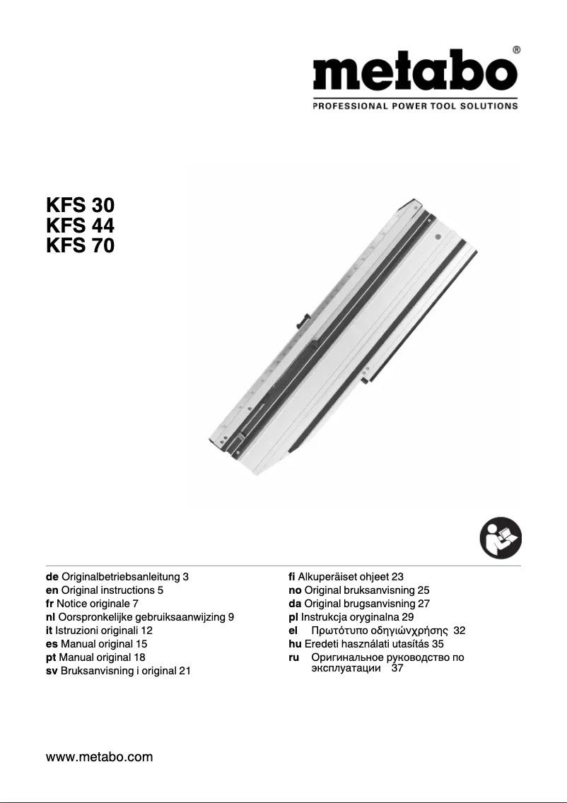 Página 1 del manual Manual de usuario Metabo KFS 30