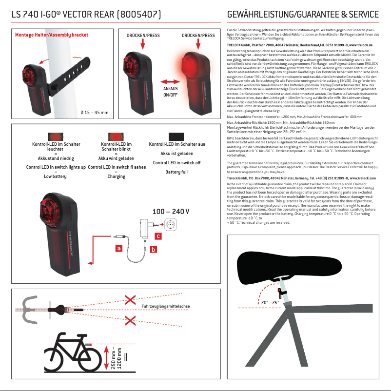 Imagen de la primera página del manual del dispositivo LS 740 I-GO Vector