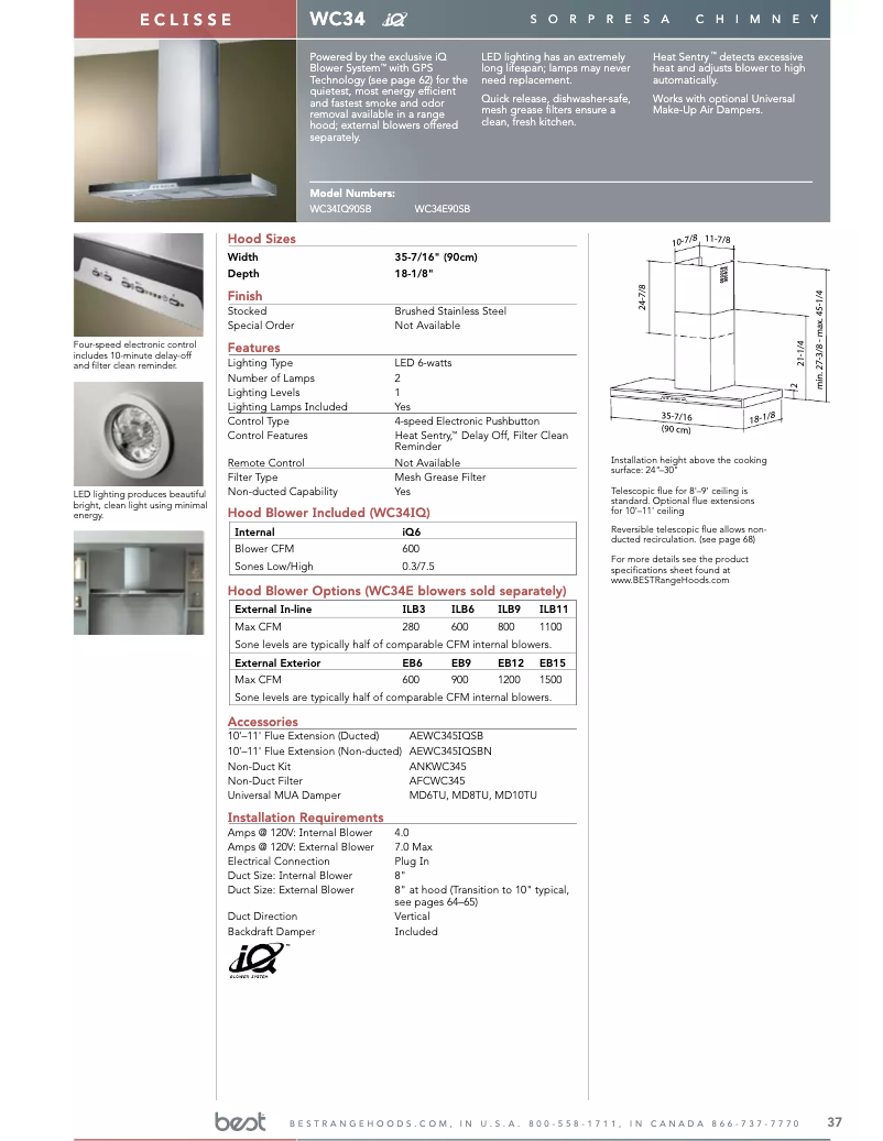 Imagen de la primera página del manual del dispositivo WC34IQ90SB