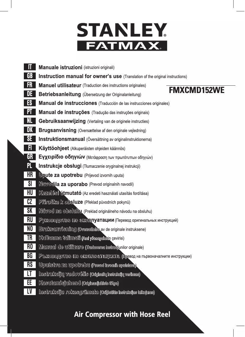 Imagen de la primera página del manual del dispositivo FMXCMD152WE
