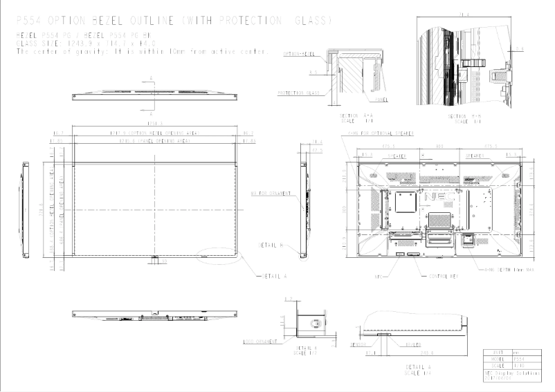Imagen de la primera página del manual del dispositivo MultiSync P554 PG