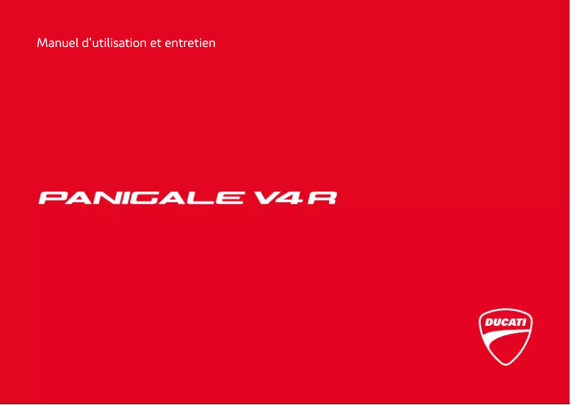Imagen de la primera página del manual del dispositivo Panigale V4 R (2020)