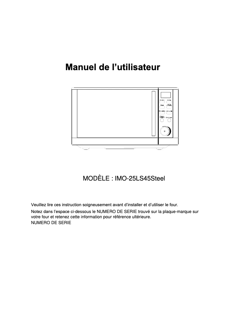 Imagen de la primera página del manual del dispositivo IMO-25LS45S
