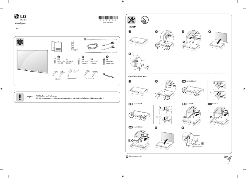 Imagen de la primera página del manual del dispositivo 50UK6500PPC
