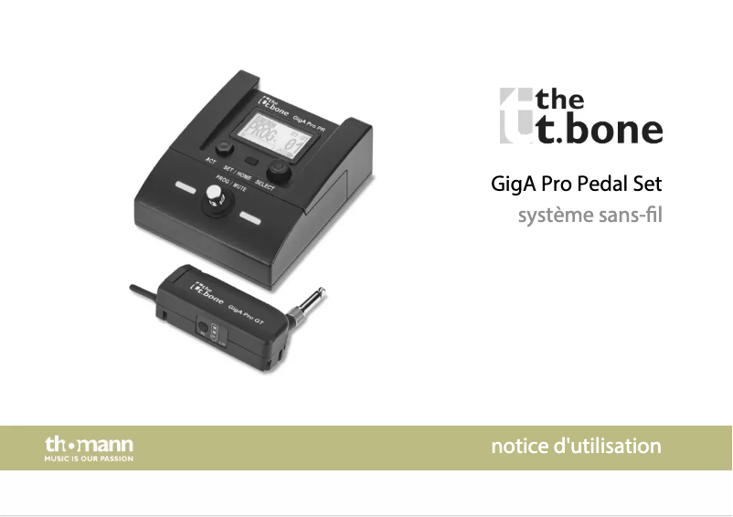 Página 1 del manual Manual de usuario the t.bone GigA Pro Pedal Set