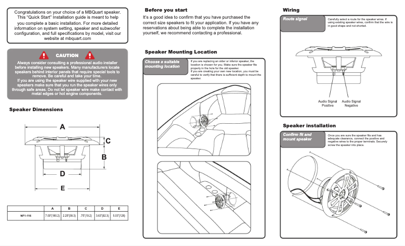Imagen de la primera página del manual del dispositivo NF1-116