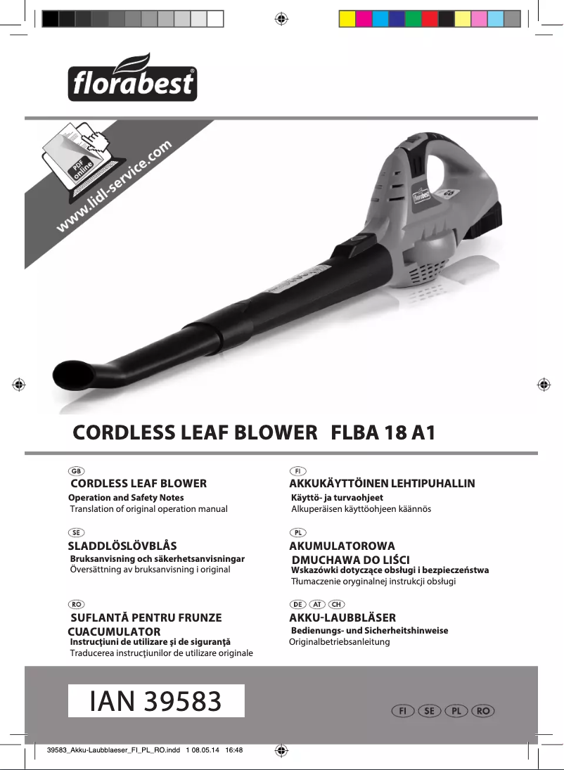 Página 1 del manual Manual de usuario Florabest FLBA 18 A1