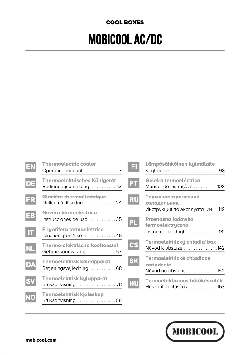 Página 1 del manual Manual de usuario Mobicool K26