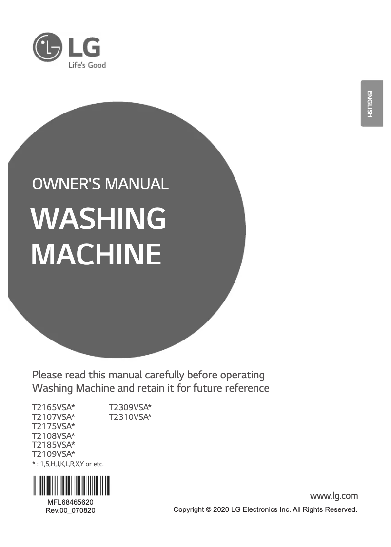 Imagen de la primera página del manual del dispositivo T2108VSAL