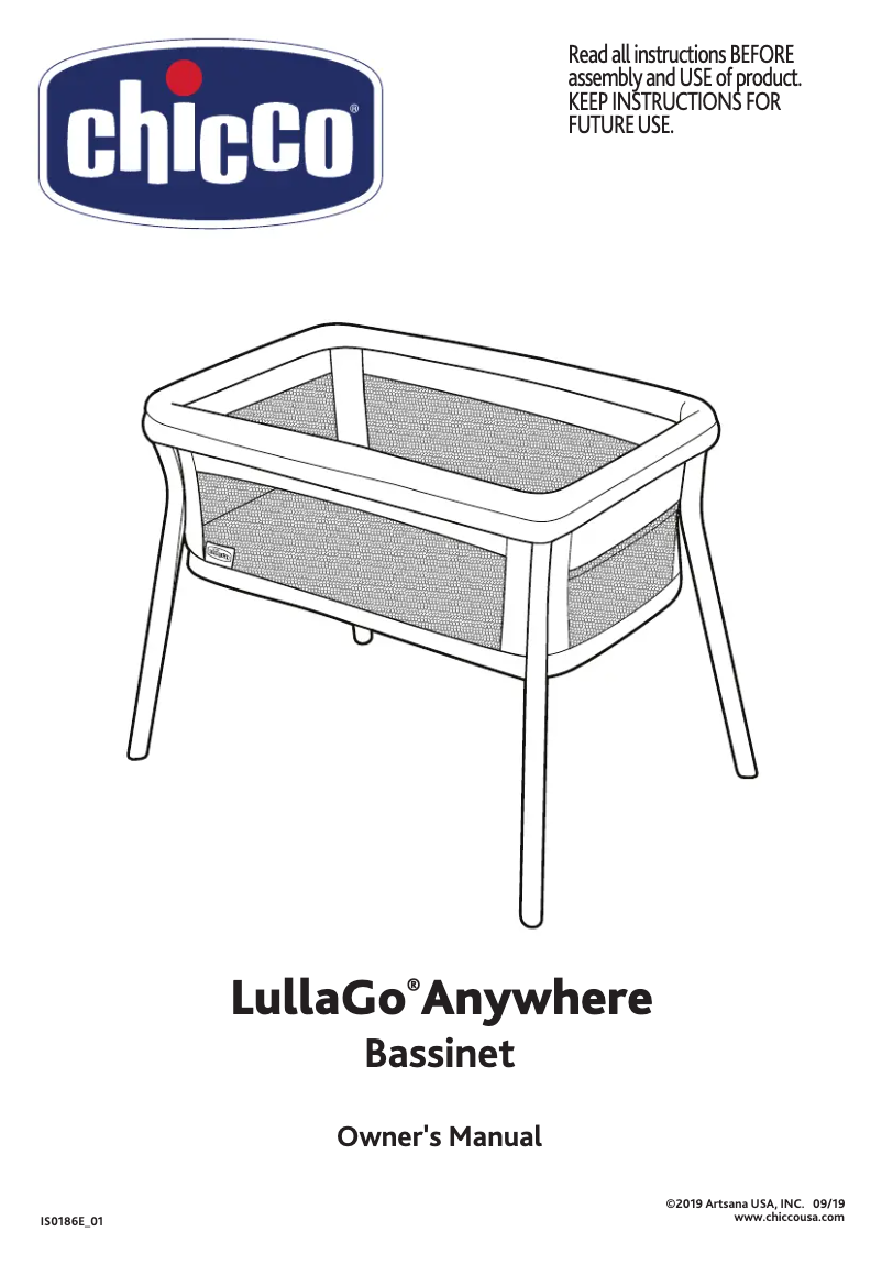 Imagen de la primera página del manual del dispositivo LullaGo Anywhere