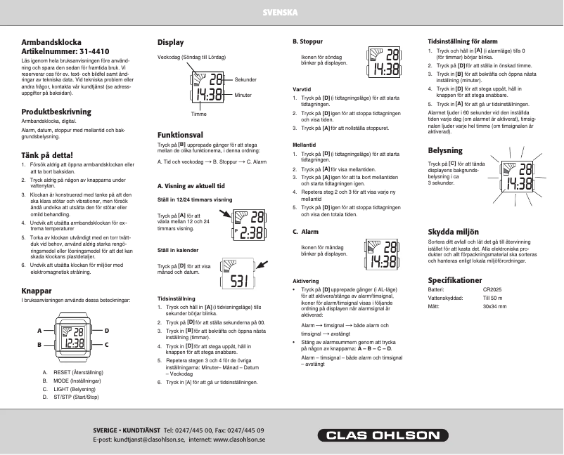 Página 1 del manual Manual de usuario Prologue 31-4410