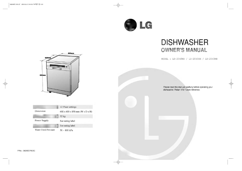 Imagen de la primera página del manual del dispositivo LD-2040MH