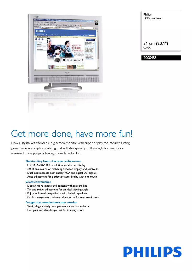 Imagen de la primera página del manual del dispositivo 200S4SS