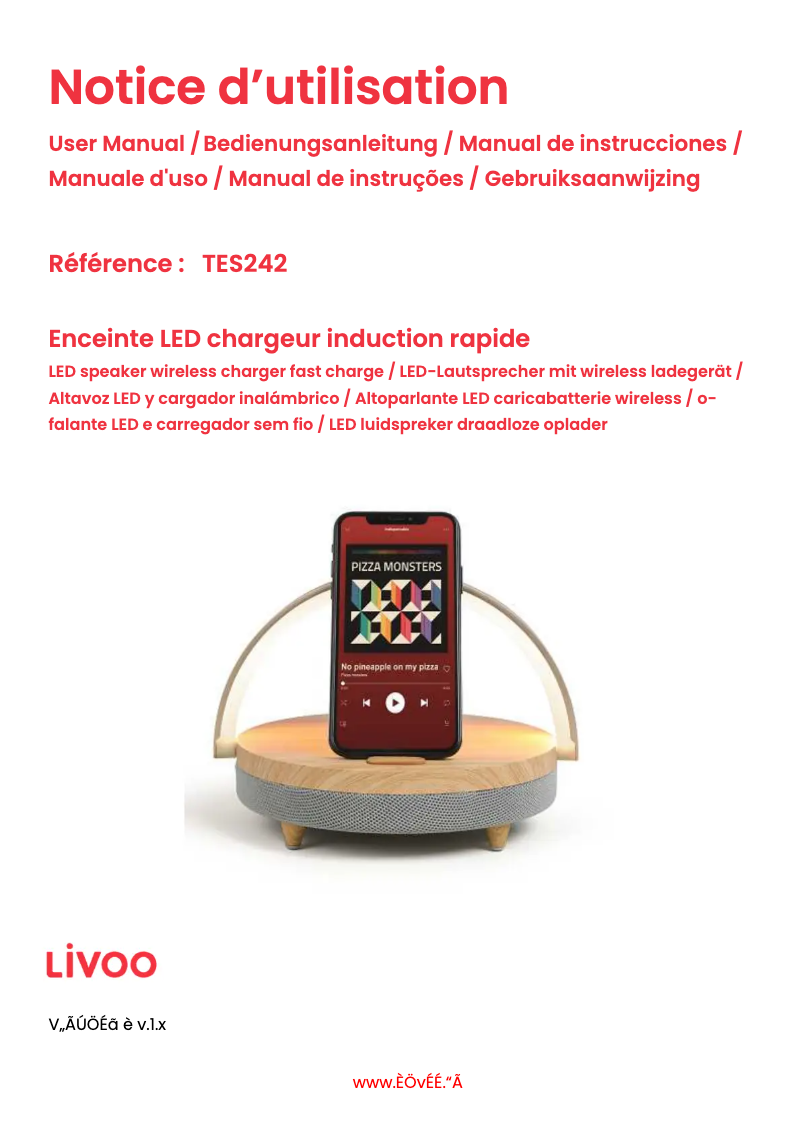 Página 1 del manual Manual de usuario Livoo TES242
