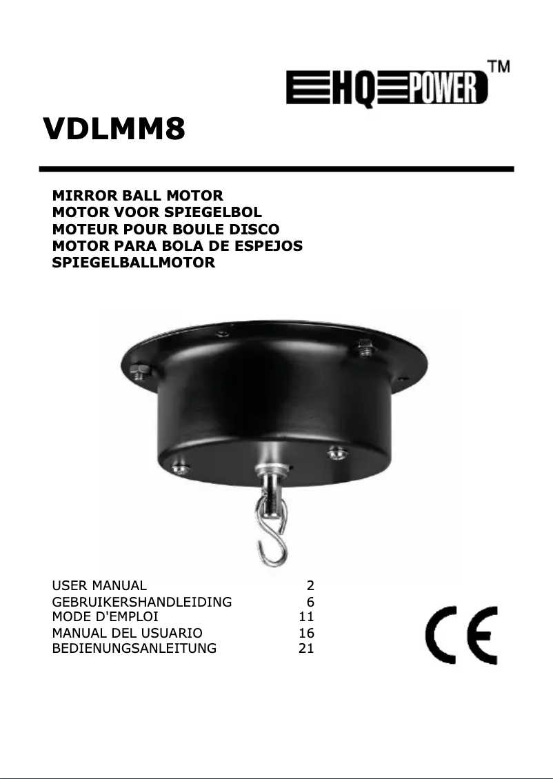 Página 1 del manual Manual de usuario HQ Power VDLMM8