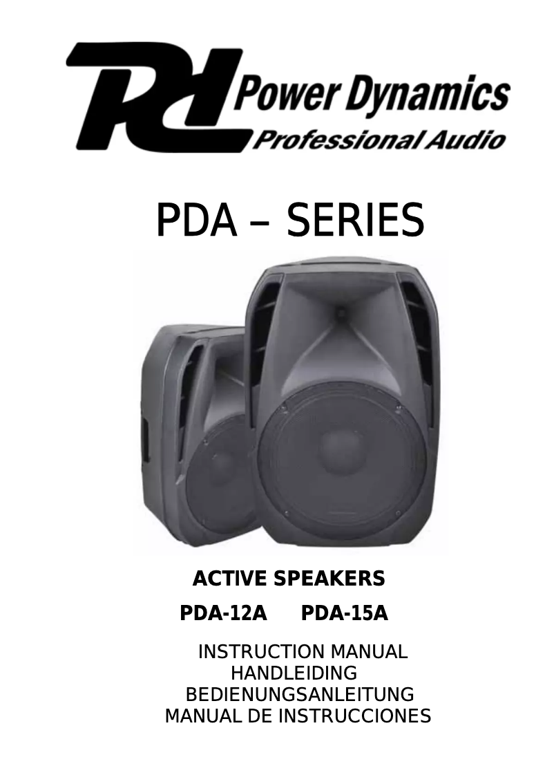 Página 1 del manual Manual de usuario Power Dynamics PDA 12A