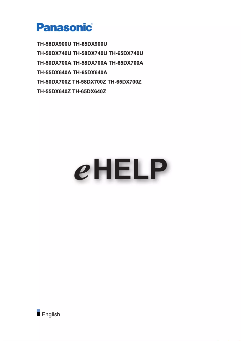 Imagen de la primera página del manual del dispositivo TH-65DX640A