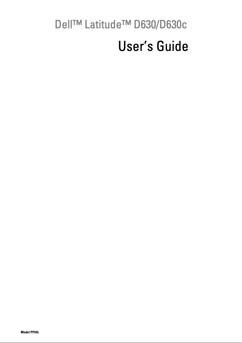 Página nº 1 - Manual de usuario Dell Latitude D630 PP24L