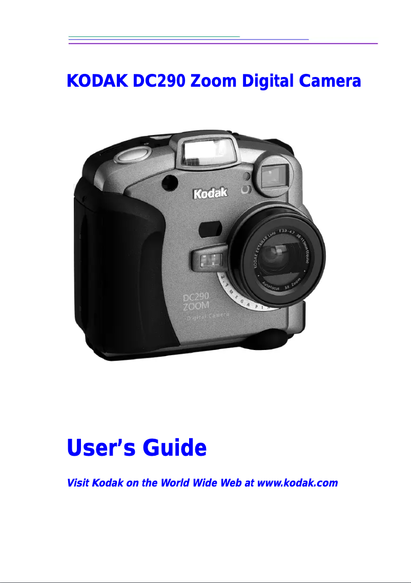 Página 1 del manual Manual de usuario Kodak DC290 Zoom
