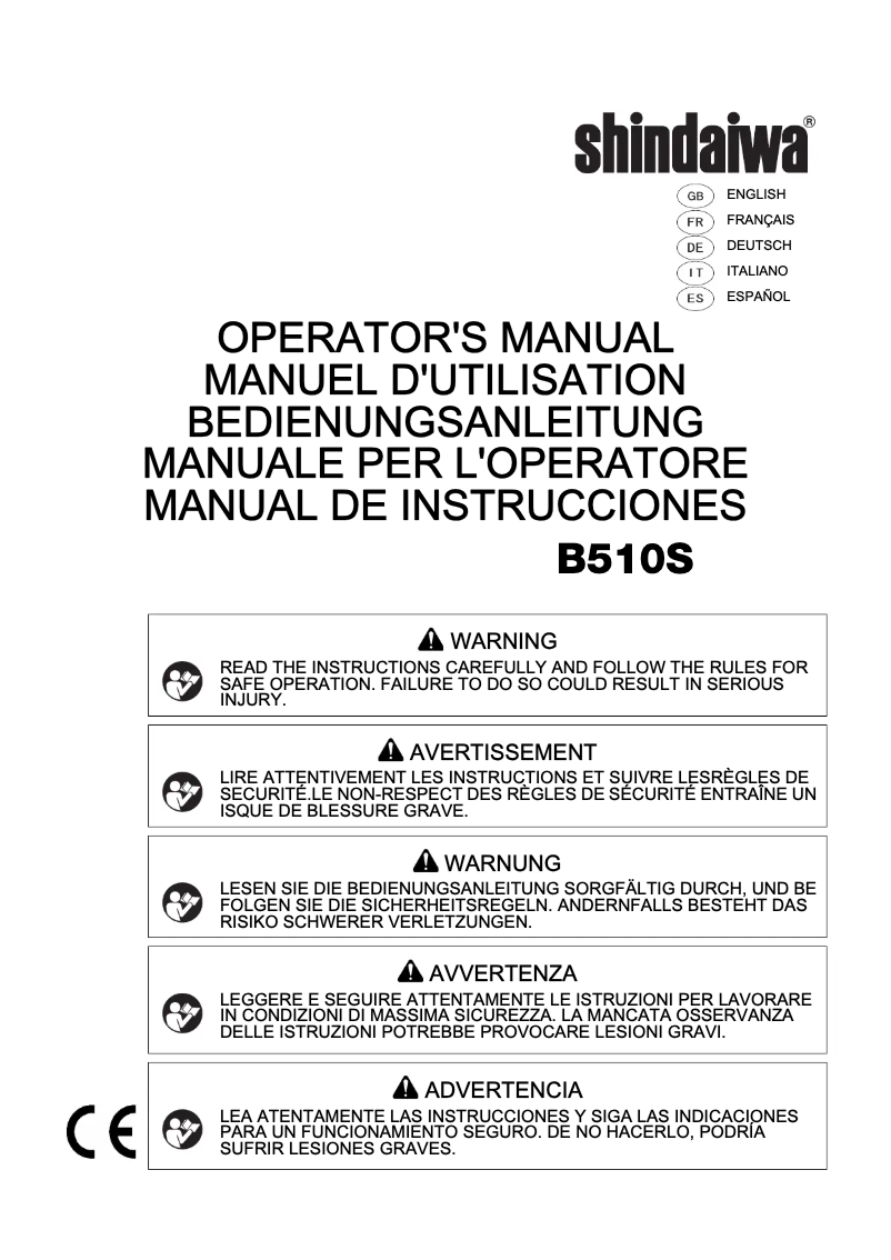 Imagen de la primera página del manual del dispositivo B510S