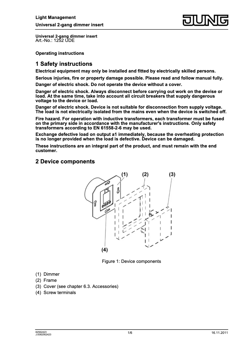 Imagen de la primera página del manual del dispositivo AS1565.07