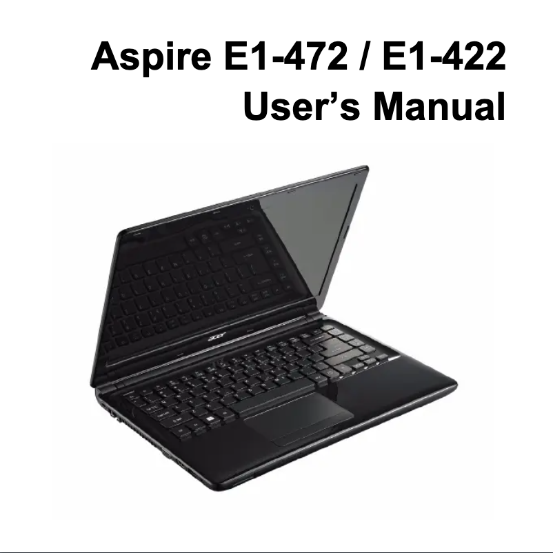 Imagen de la primera página del manual del dispositivo Aspire E1-572G