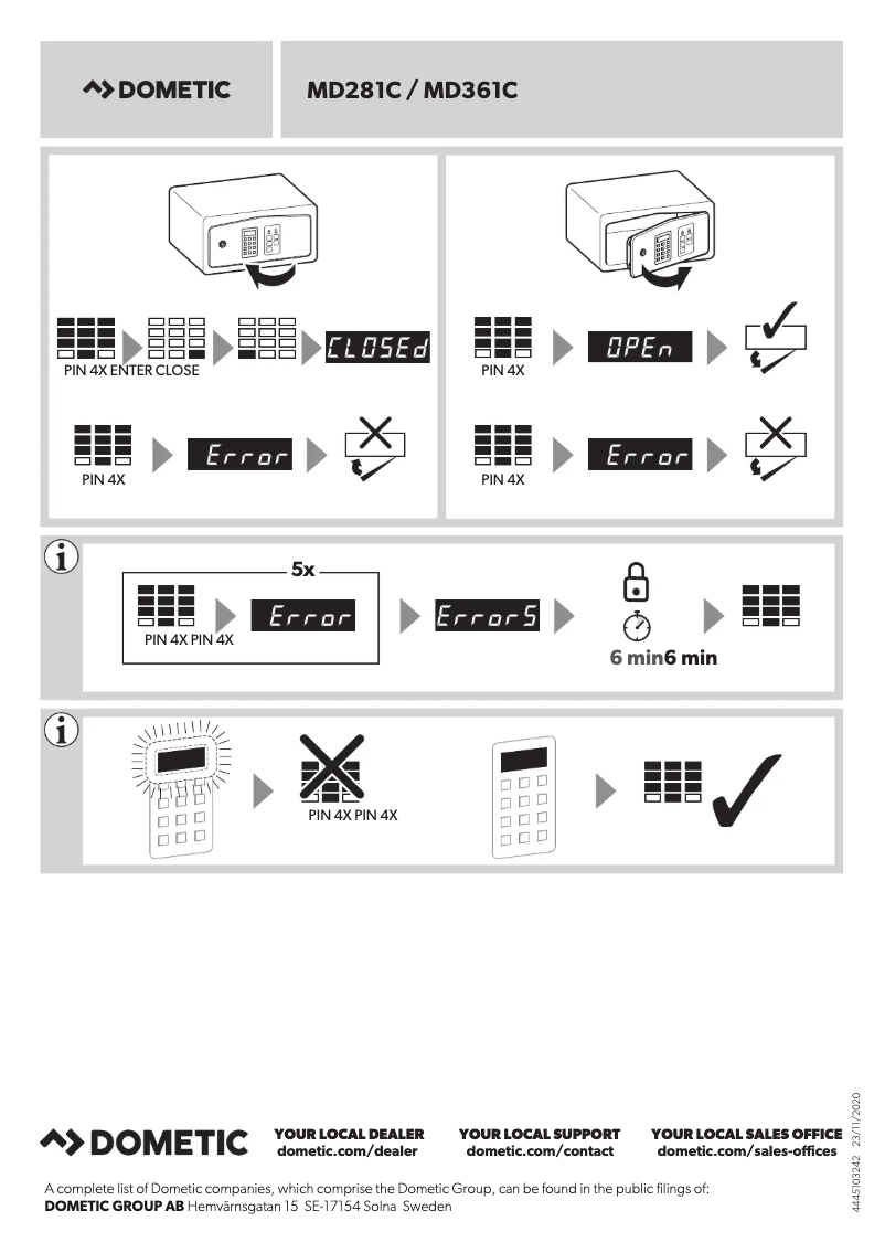 Imagen de la primera página del manual del dispositivo ProSafe MD 361