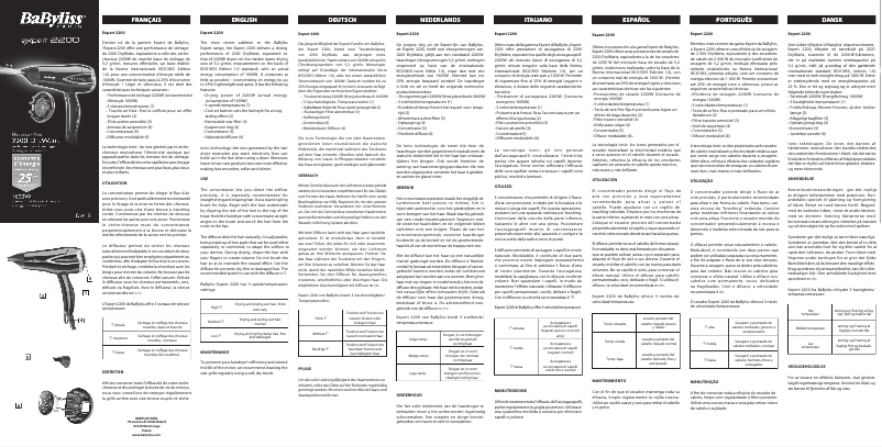 Página 1 del manual Manual de usuario BaByliss D341E