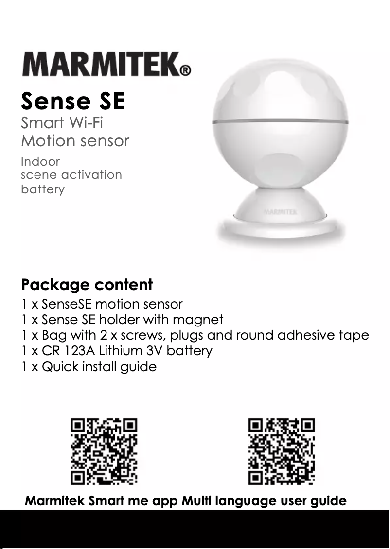 Imagen de la primera página del manual del dispositivo Sense SE
