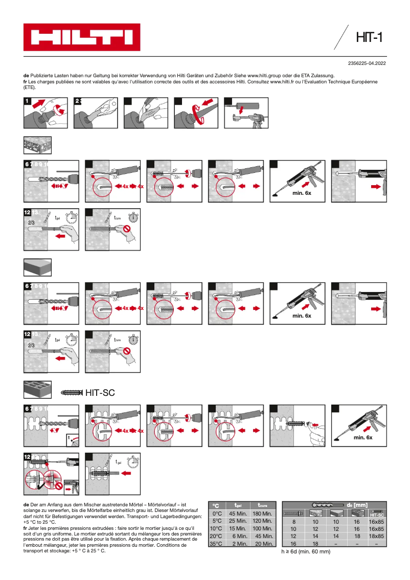 Página 1 del manual Manual de usuario Hilti HIT-1