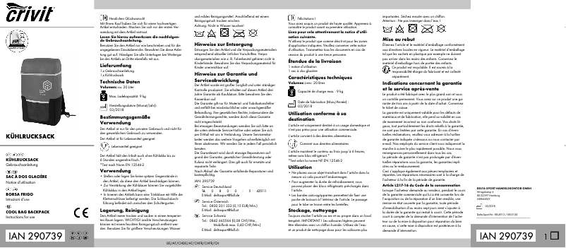 Imagen de la primera página del manual del dispositivo IAN 311327