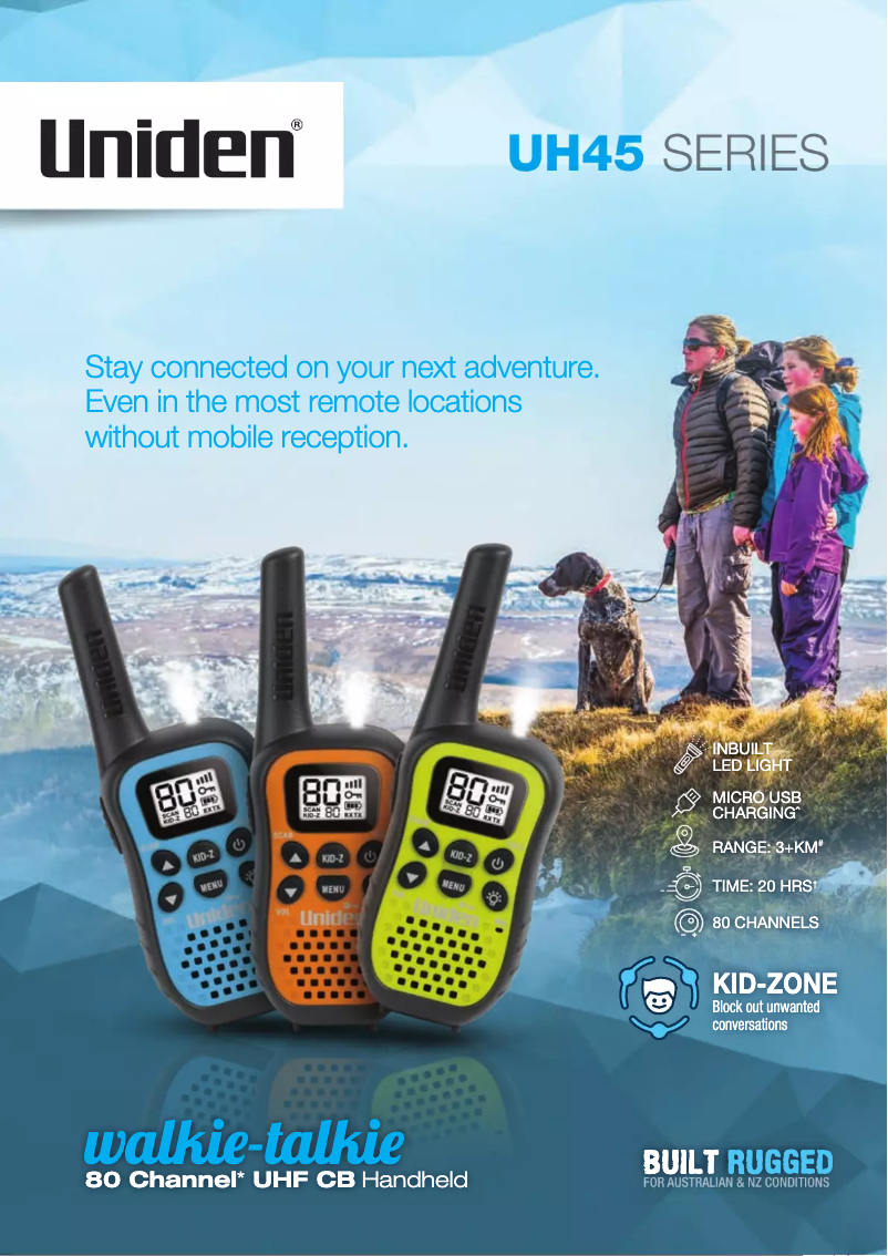 Imagen de la primera página del manual del dispositivo UH45CP