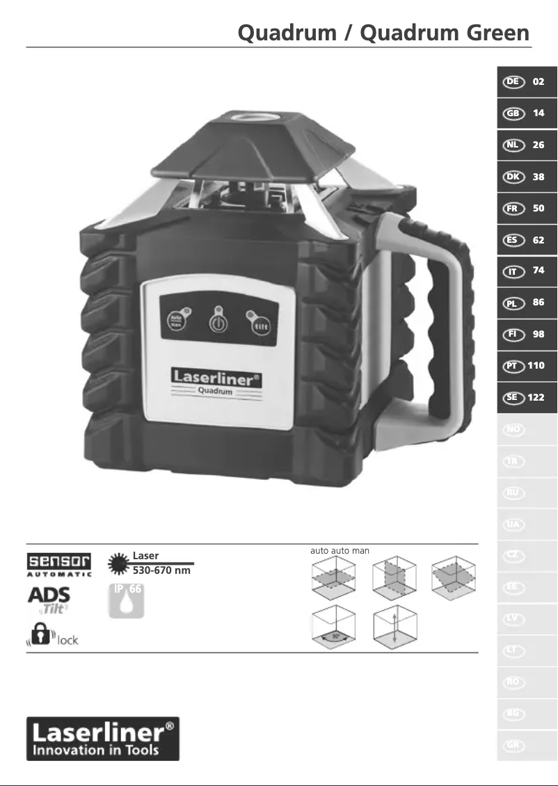 Imagen de la primera página del manual del dispositivo Quadrum Green 310 S