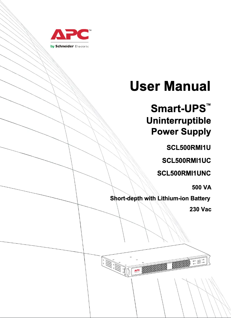 Imagen de la primera página del manual del dispositivo Smart-UPS SCL500RMI1U