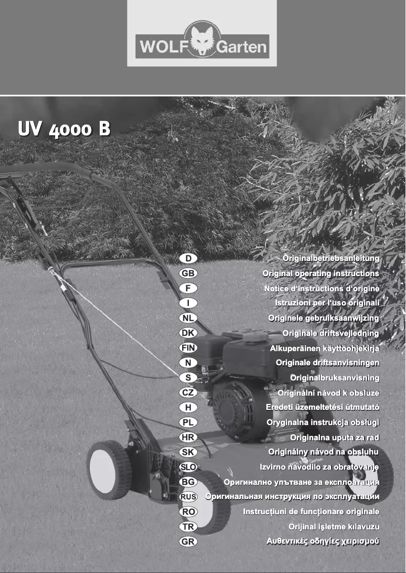 Página 1 del manual Manual de usuario Wolf Garten Select 4000