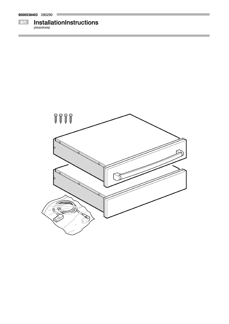 Página 1 del manual Guía de instalación Bosch HSC140P21B