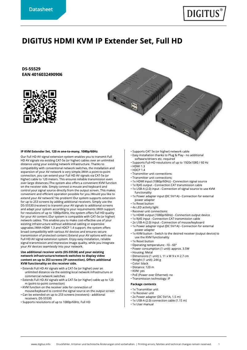Imagen de la primera página del manual del dispositivo DS-55529