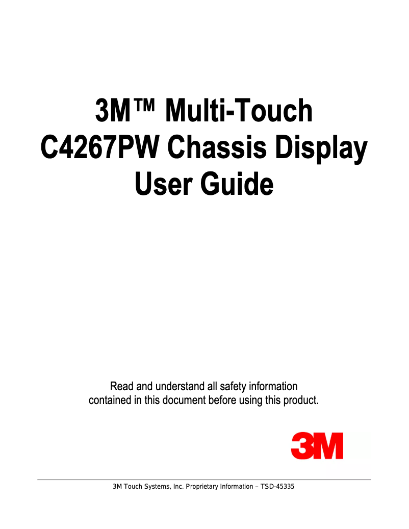Página 1 del manual Manual de usuario 3M C4267PW