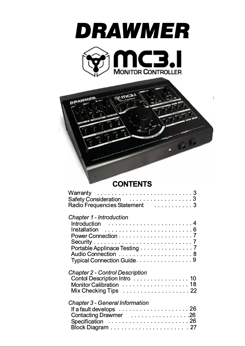 Imagen de la primera página del manual del dispositivo MC3.1