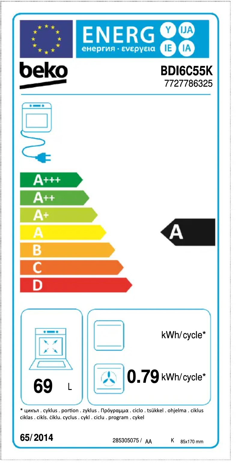 Imagen de la primera página del manual del dispositivo BDI6C55K