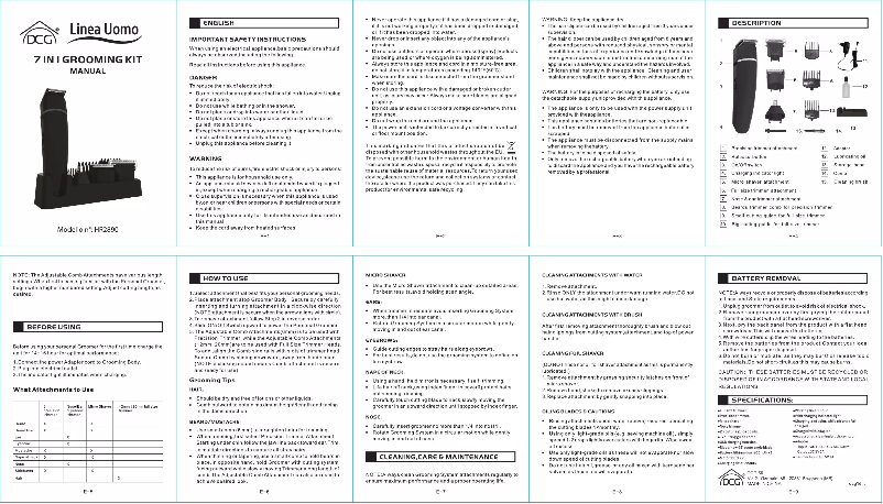 Imagen de la primera página del manual del dispositivo HSM2890