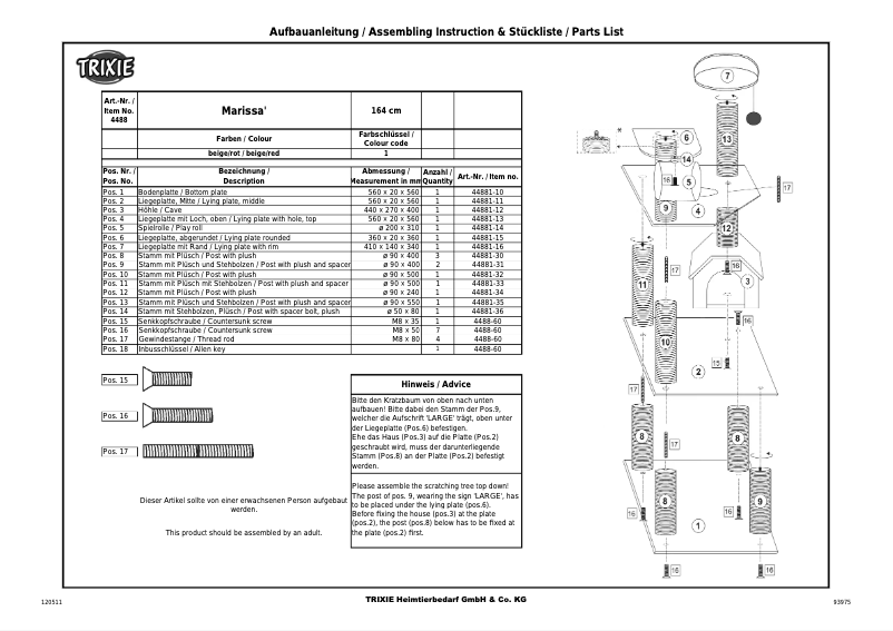 Imagen de la primera página del manual del dispositivo Marissa