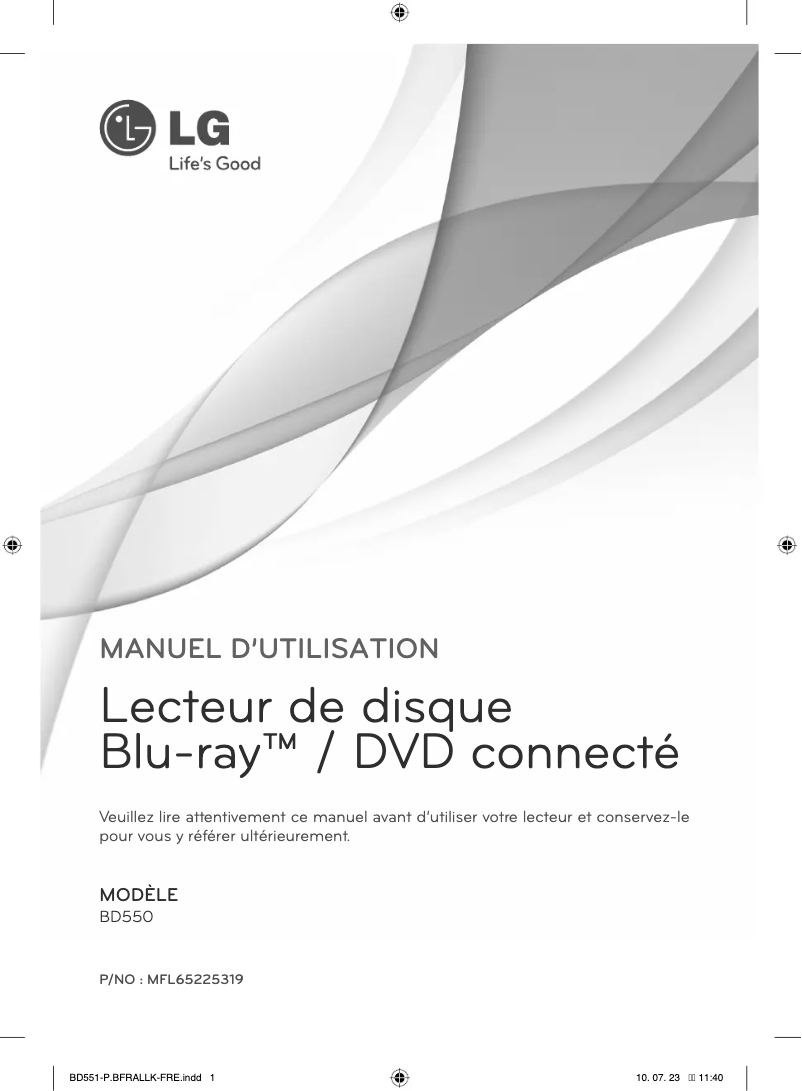 Imagen de la primera página del manual del dispositivo BD550