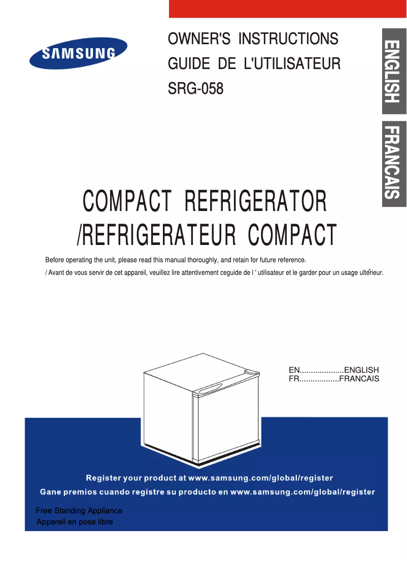 Imagen de la primera página del manual del dispositivo SRG-058